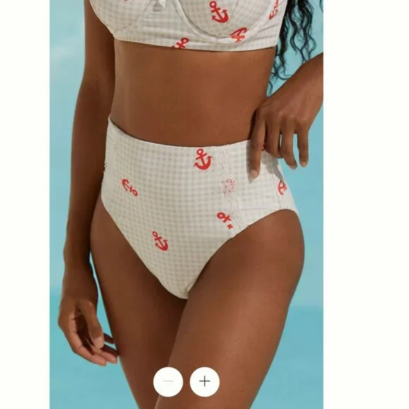 Celandine Pippa Trimmed High-Waist Bikini Bottoms - S - NWT - Picture 4 of 5